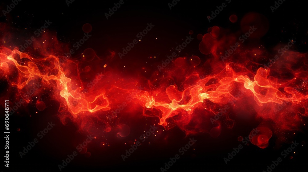 red fiery abstract flames background. - obrazy, fototapety, plakaty 