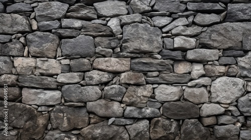 stone wall made of old cobblestones.