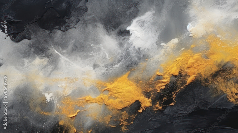 Storm Essence: Art Informel Chaotic Charcoal Smudge