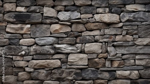 stone wall made of old cobblestones.