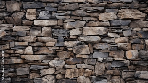 stone wall made of old cobblestones.