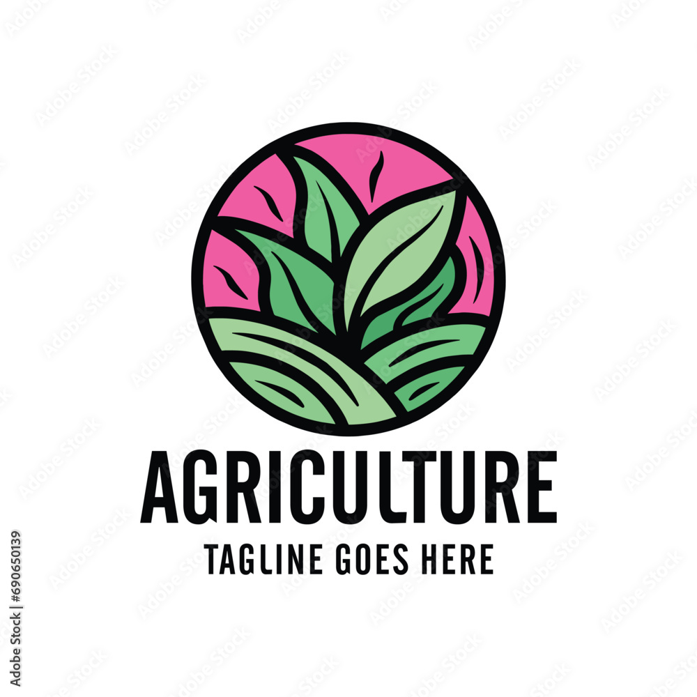 Fototapeta premium Leaf Nature Logo Vector Design illustration Emblem