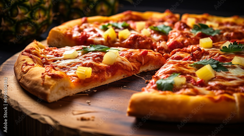 pizza with mushrooms HD 8K wallpaper Stock Photographic Image 