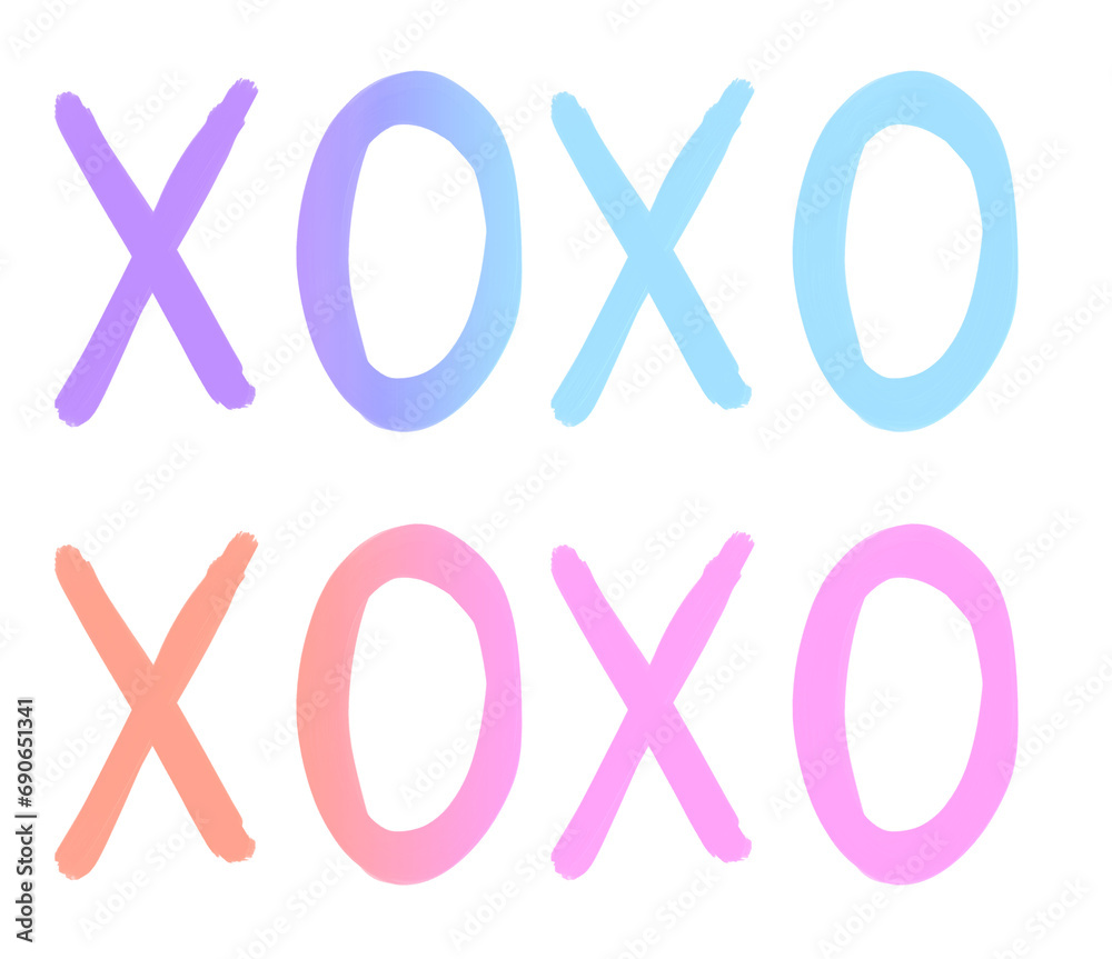 Simple Irregular Graphic with Pink and Blue Handrwitten Symbol of Kiss. No Background. Hand Drawn Print with Word Simple Irregular Graphic with Pink and Blue Handrwitten Symbol of Kiss. No Background. Hand Drawn Print with Word