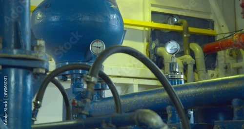 Oil drilling rig. Technological equipment
