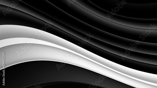 black and white waves abstract background.
