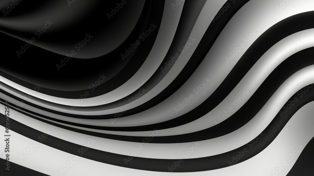 Obraz premium black and white waves abstract background.