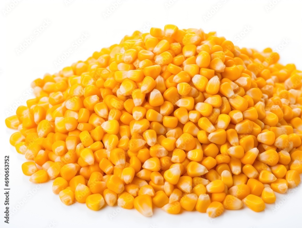Corn kernels isolated on white background Corn kernels isolated on white background