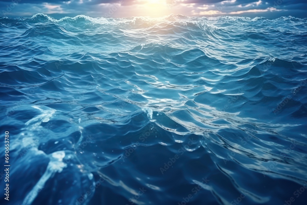 Sea waves float above the water surface, seamless. Sea waves float above the water surface, seamless.