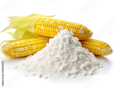 Corn starch isolated on white background