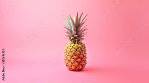 pineapple on pink background.