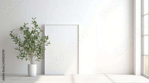 room with green wall with empty white mock up