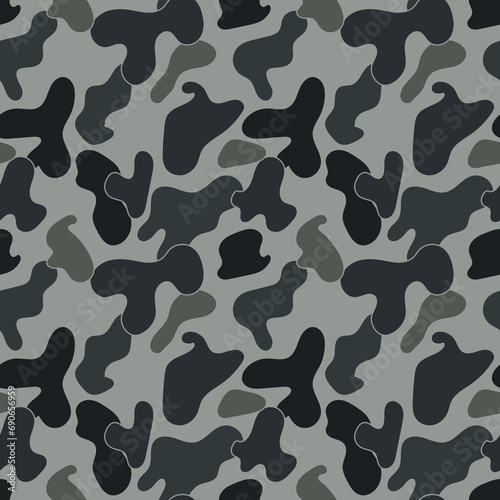 Abstract jungle hunting camouflage seamless pattern.