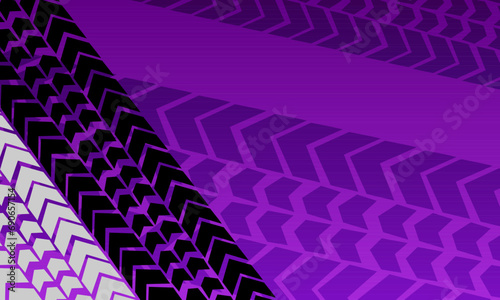 Purple gradient tire tracks background.