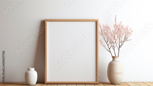 empty room with a  empty white mock up
