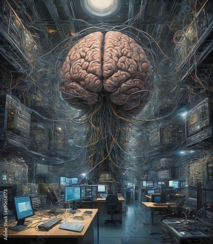 Brain in the Centre's of Computers