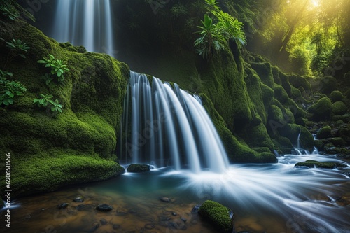 waterfall in the jungle