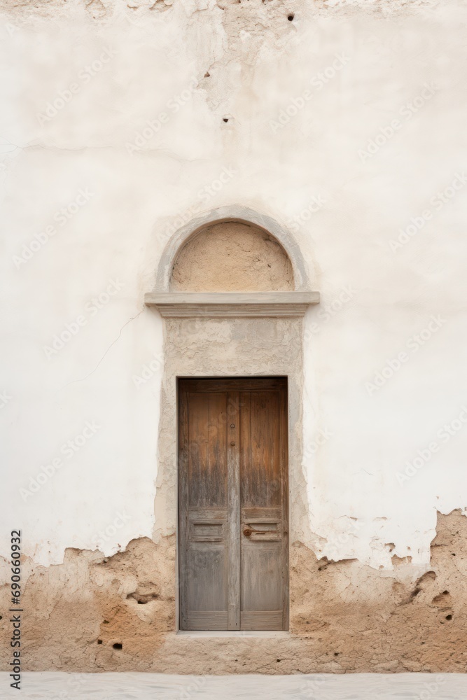 A simple, unadorned doorway isolated on white background 
