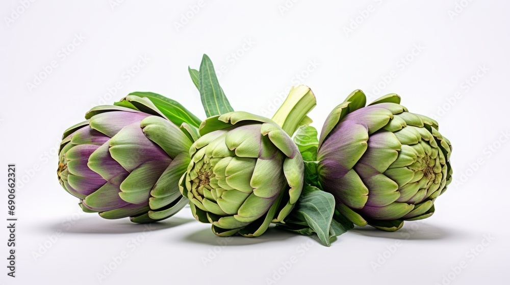 Obraz premium fresh artichoke on white background.