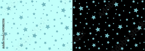 Seamless pattern winter background texture with stars. Vintage set illustration for wrapping paper, cards, fabric, design interior, packing. Kids ornament. Birthday background.