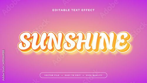 Colorful colourful sunshine 3d editable text effect - font style