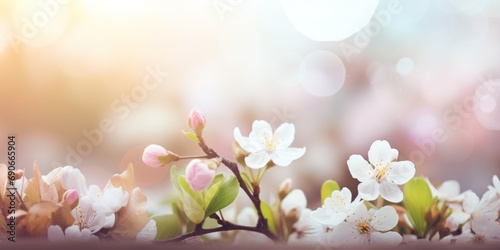 Spring floral background with free space.