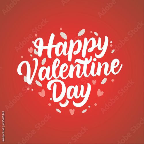 vector happy valentines day text lettering heart shape