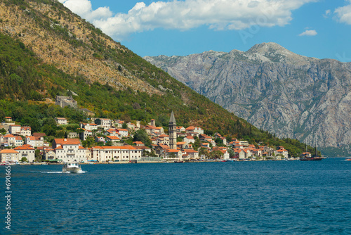 Perast town in the Bay of Kotor