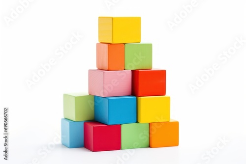 Building blocks isolated on white background