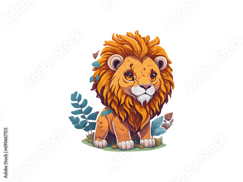 Lion head for logo or icon drawing elegant minimalist style illustration  Png Clip Art.