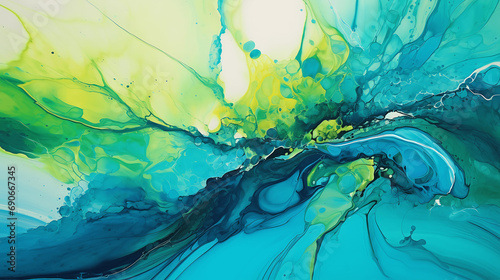 Fluid art painting - Alcohol Ink photo