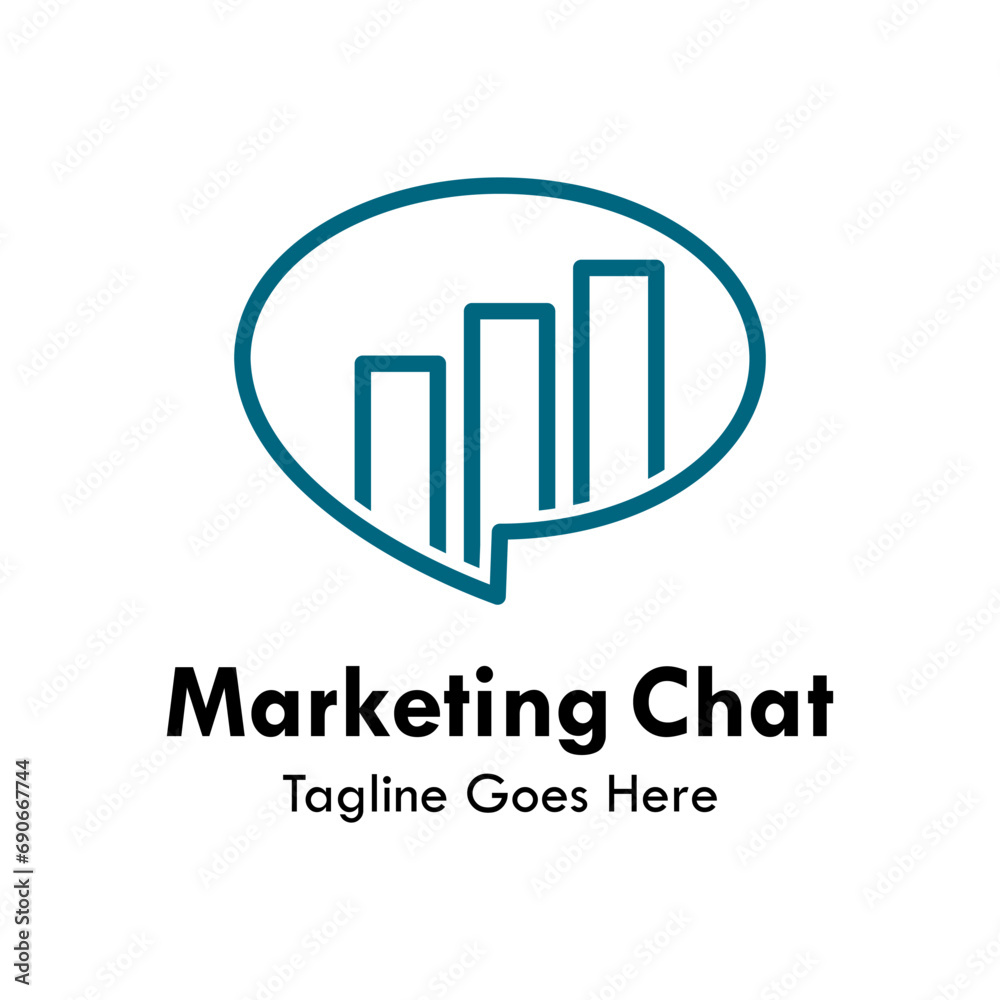 Marketing chat design logo template illustration