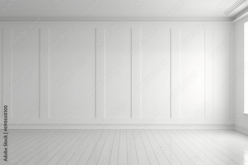 Fototapeta premium white empty wall, ai generative