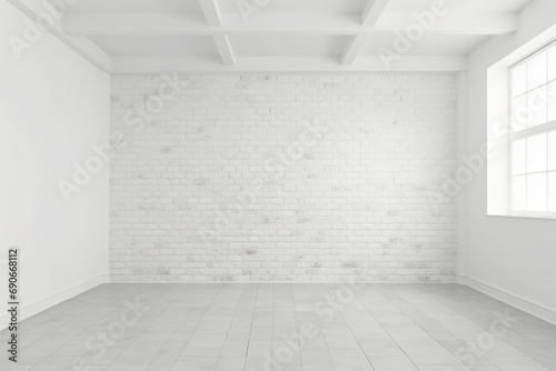 white empty wall  ai generative
