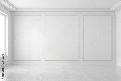 white empty wall, ai generative photo