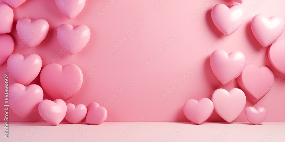 pink minimal 3d podium studio showcase stage scene product display background, valentine background
