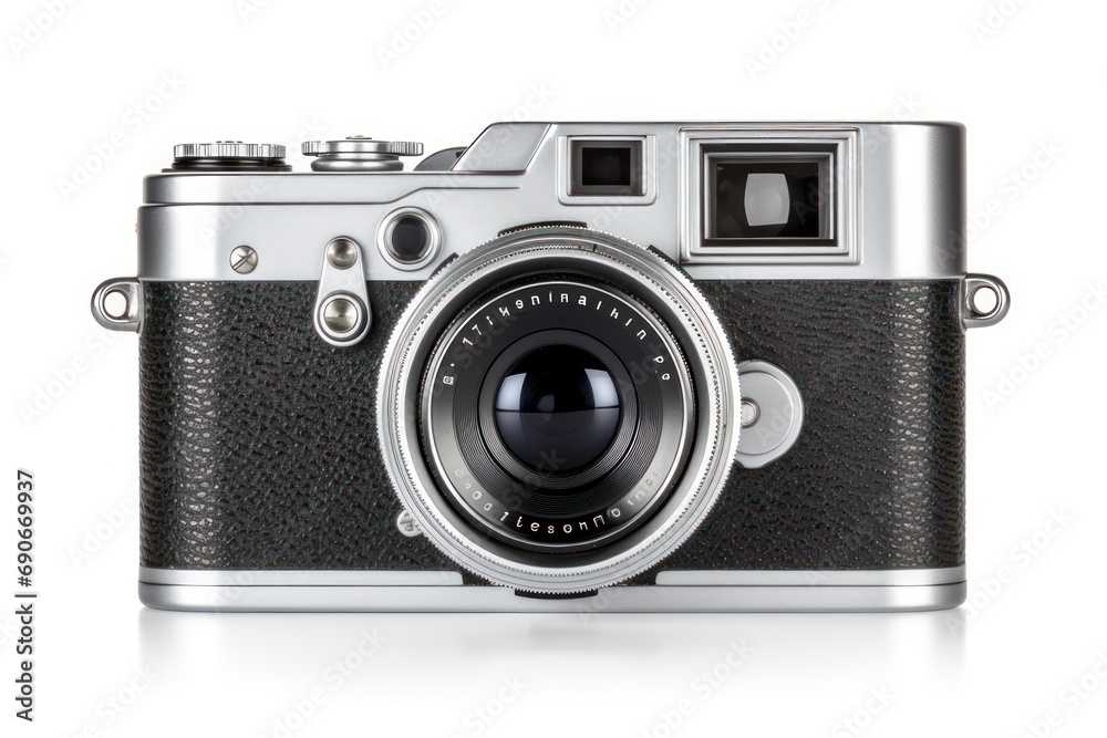 Compact camera isolated on white background 