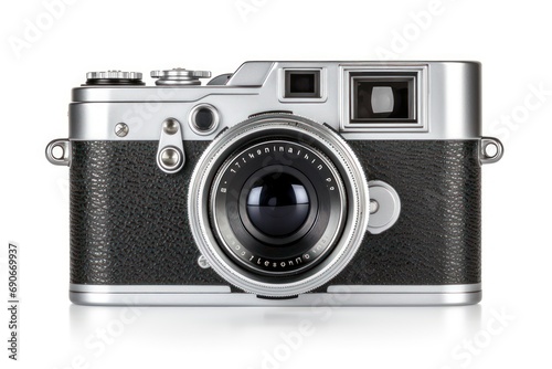 Compact camera isolated on white background  photo