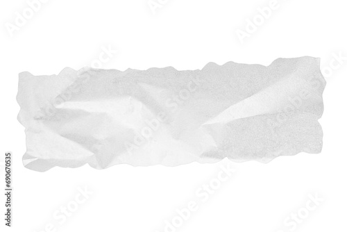 Piece of torn paper on white. ripped white paper message. teared white paper on transparent background. ideal for text and messages, cut-out vintage design elements photo