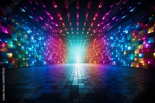 carnival background disco glowing wall colorful background photo
