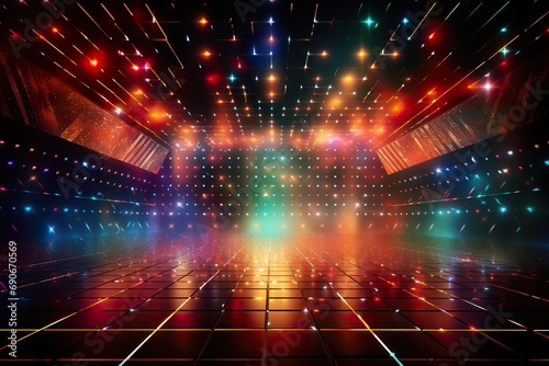 carnival background disco glowing wall colorful background photo