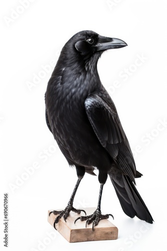 Crow isolated on white background