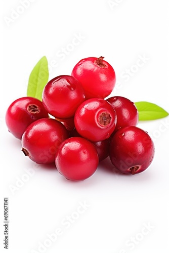 Cranberries isolated on white background