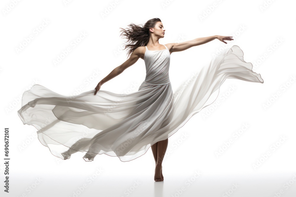 Dancer isolated on white background
