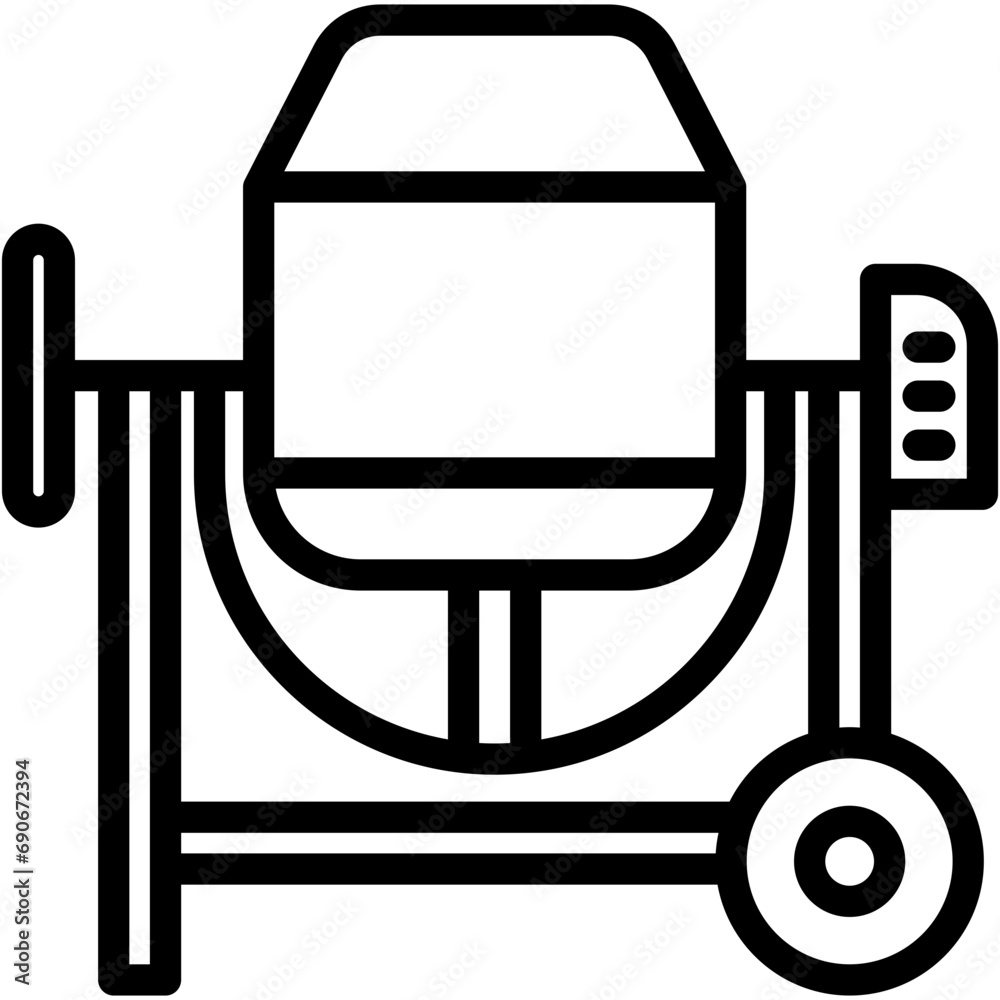 Cement Mixer Icon Cement Mixer Icon