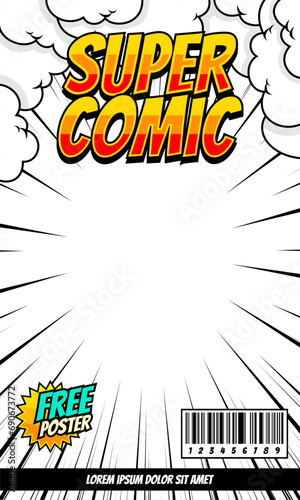 comic book page cover design concept