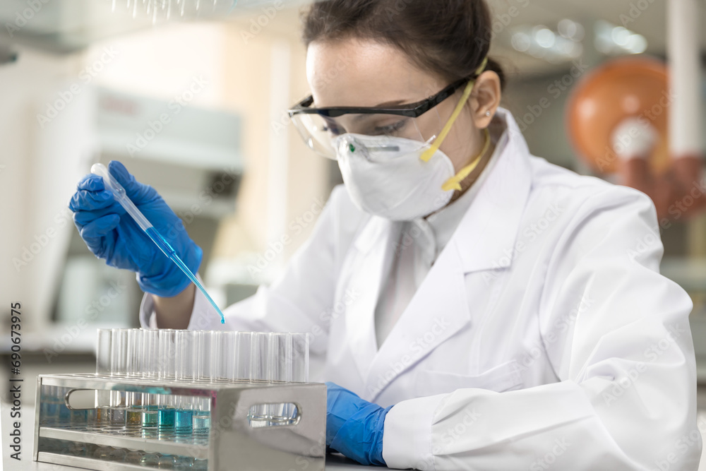 Female scientist in the CDC laboratory Female scientist in the CDC laboratory