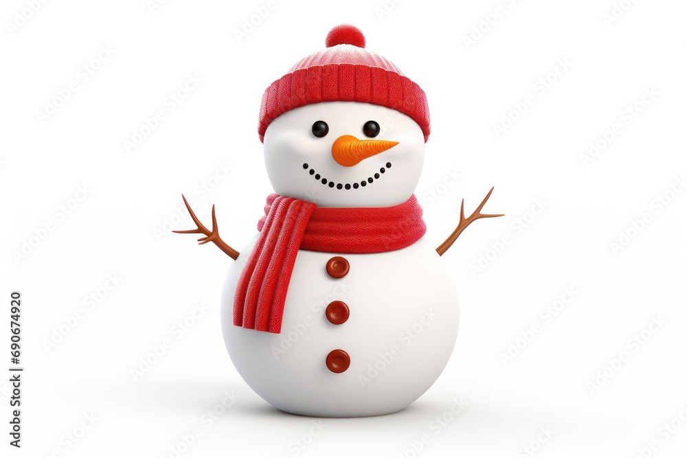 Frosty the Snowman isolated on white background 