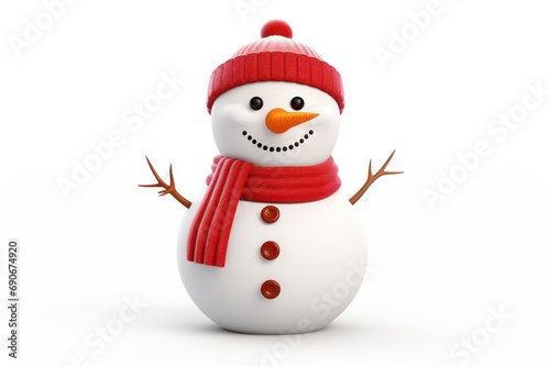 Frosty the Snowman isolated on white background  © Celina