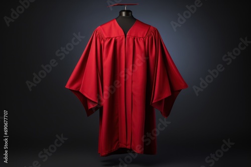 Graduation gown isolated on white background